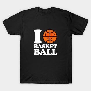 I Live Basketball Design. White Text. T-Shirt